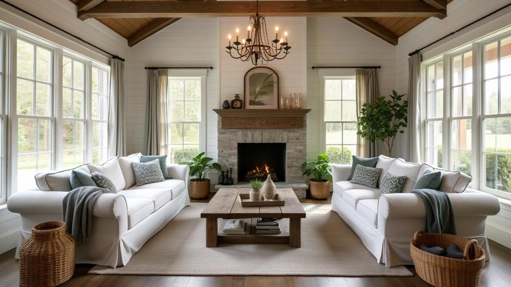 trendy farmhouse living rooms