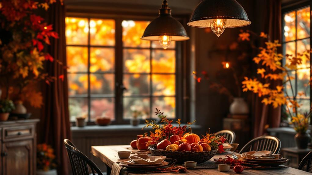 autumn color lighting fixtures