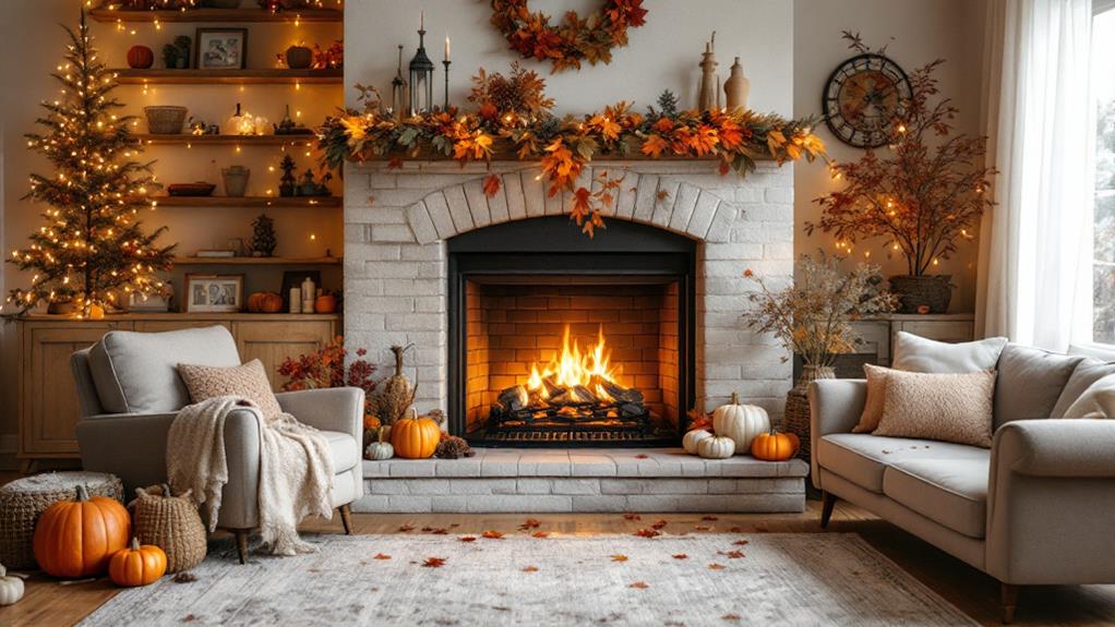 autumn fireplace mantel decor tips