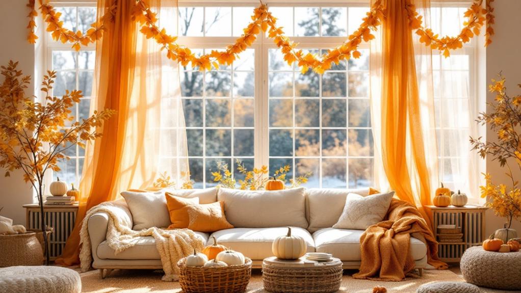 autumn window treatment ideas