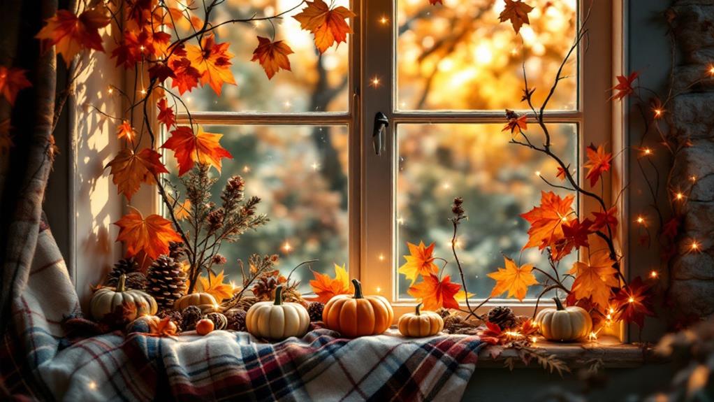 budget friendly fall window decor