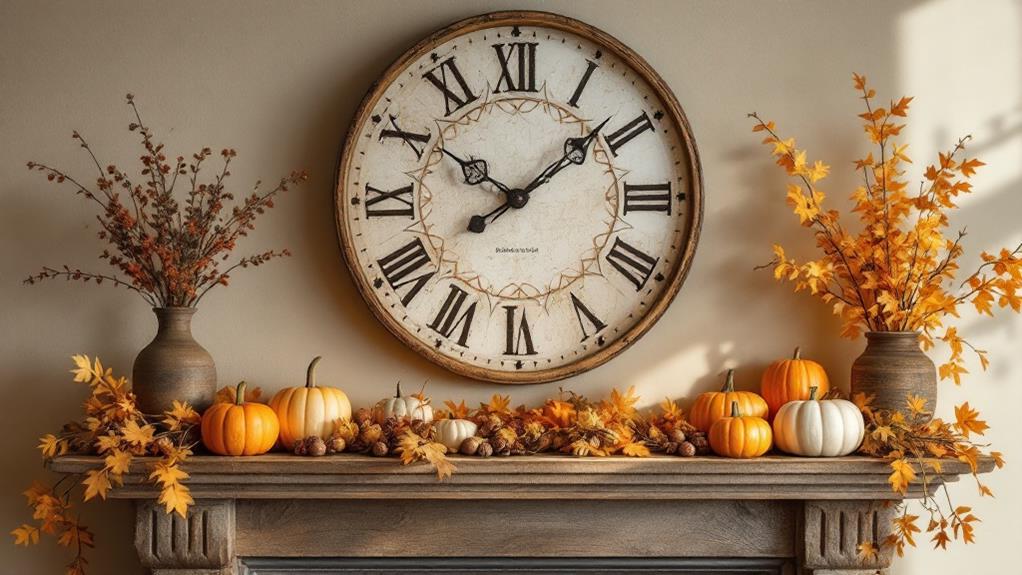 charming fall themed clocks