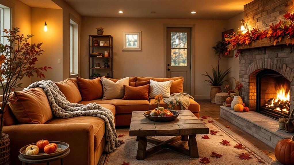 cozy fall basement furniture