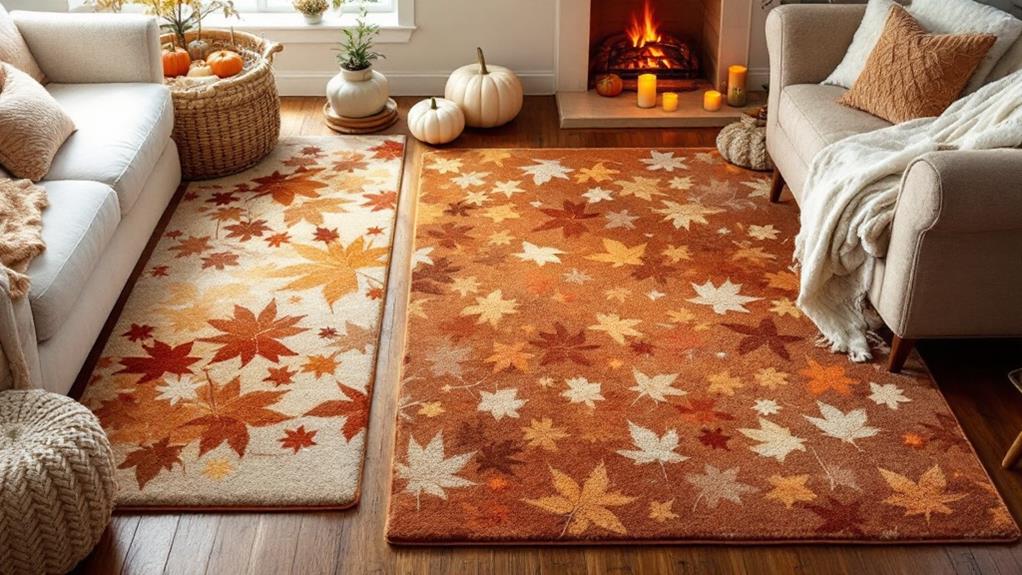 cozy fall themed rugs