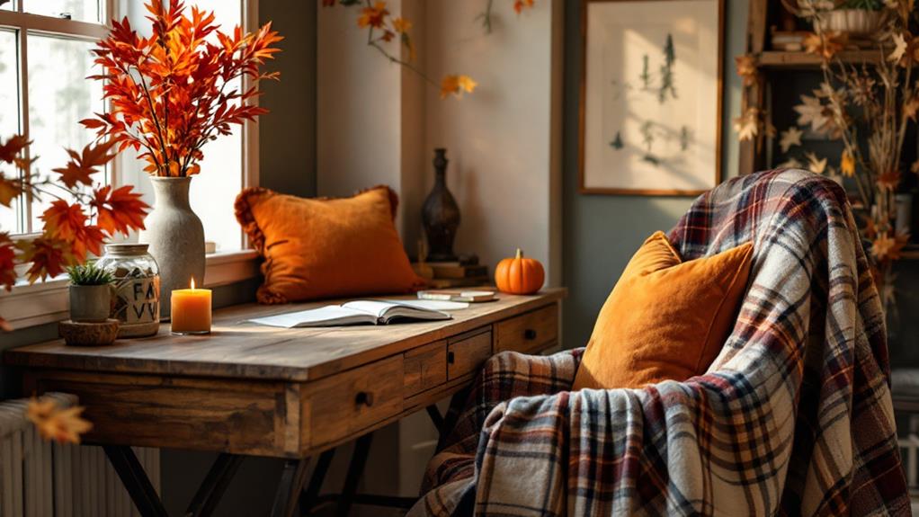 fall decor for home office