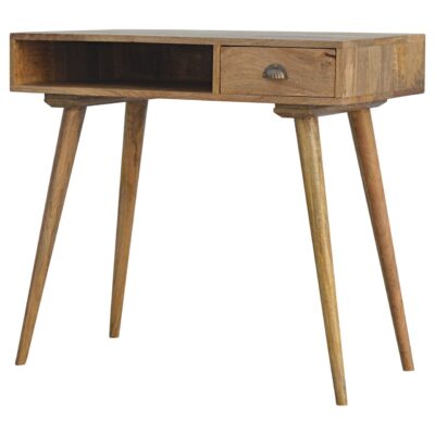 Solid Wood Writing Desk with Open Slot