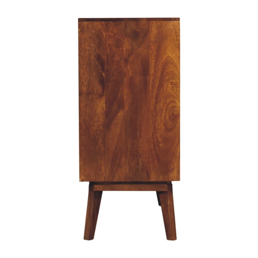 Chestnut Cubed Brass Inlay Cabinet - Image 9