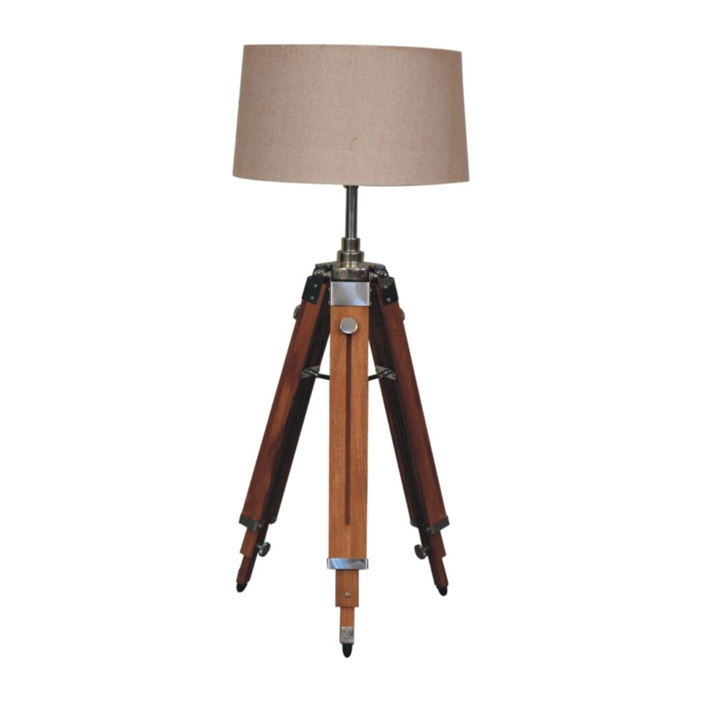 wooden tripod floor lamp