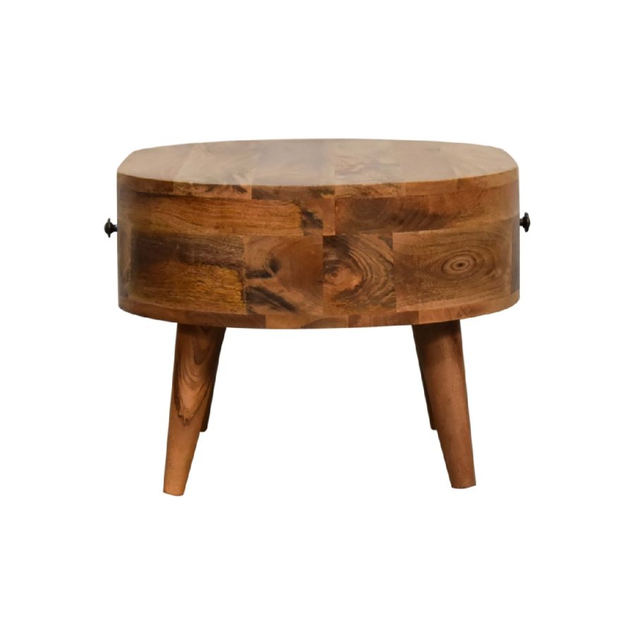 Mini Oak-ish Rounded Coffee Table - Image 9