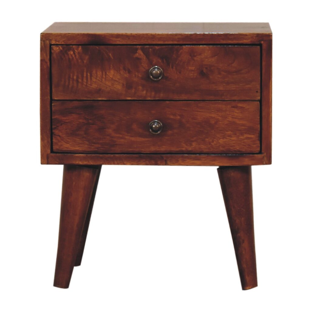 in3450 mini chestnut modern solid wood bedside