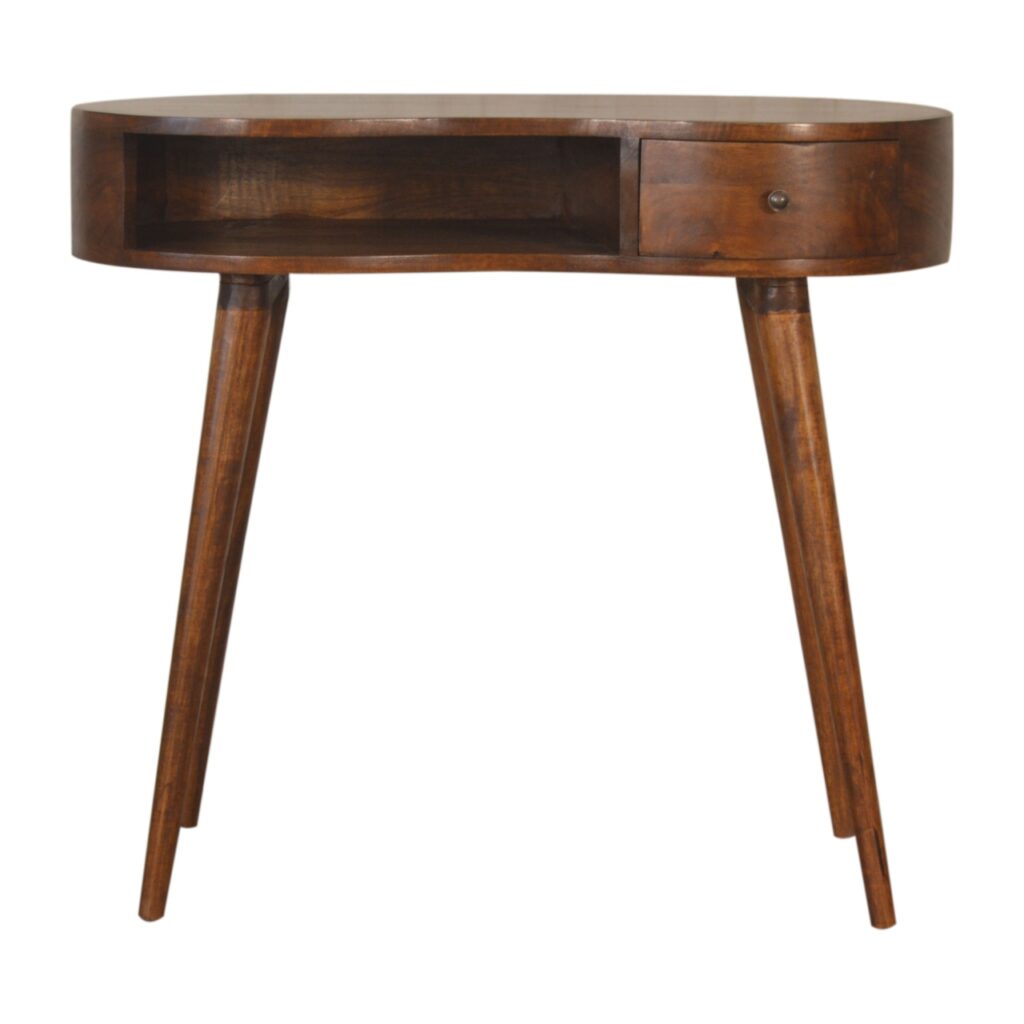 in1489 chestnut rounded writing desk