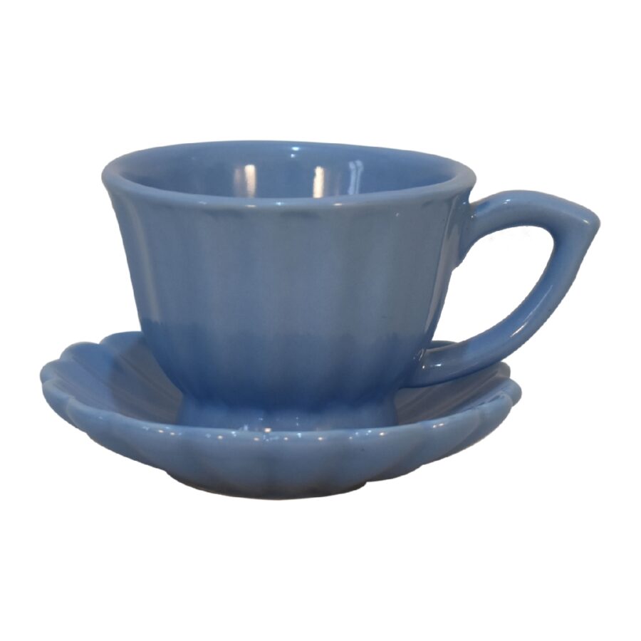 in3109 blue petal mug set of 4