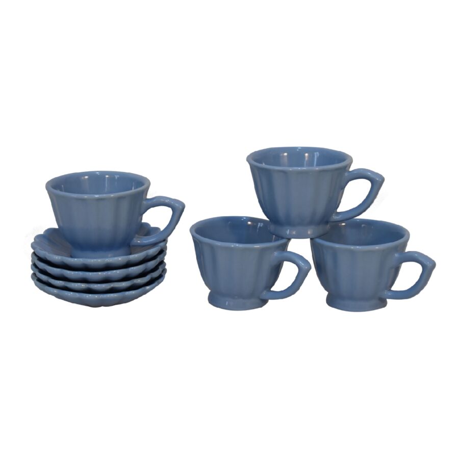 in3109 blue petal mug set of 4