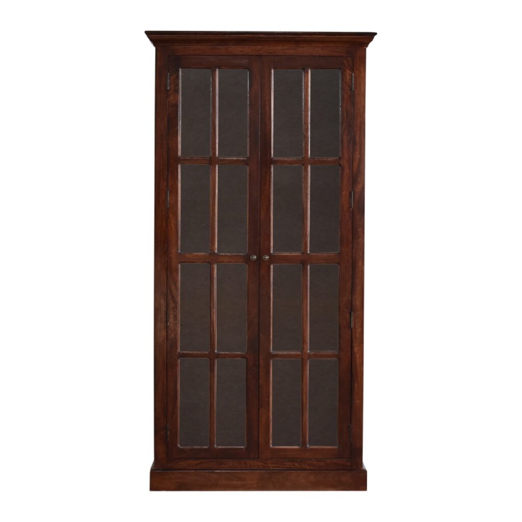 in3365 cherry tall cabinet with glazed doors