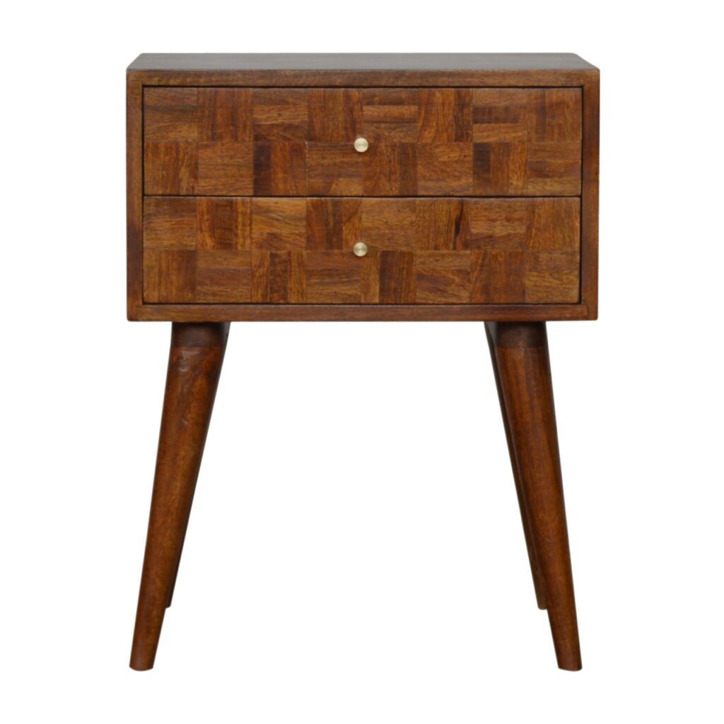 in1010 varied chestnut bedside