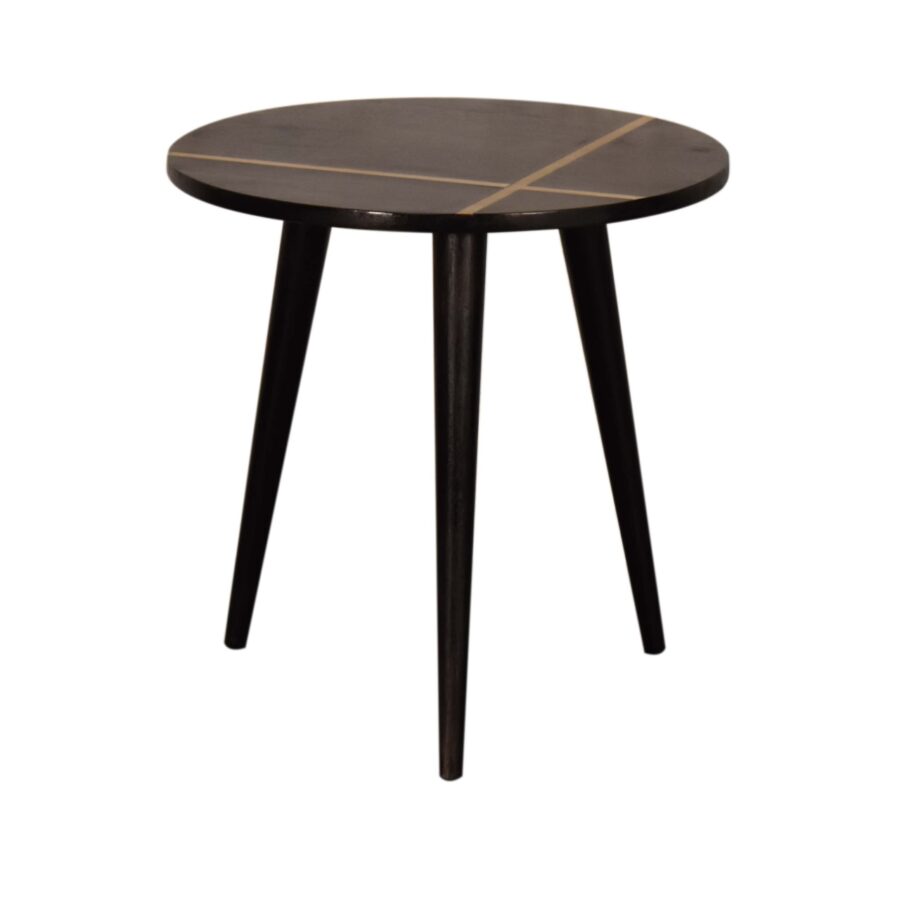 in1079 walnut gold inlay end table