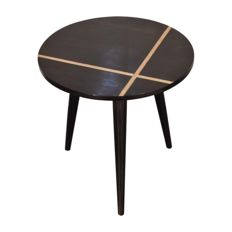 in1079 walnut gold inlay end table