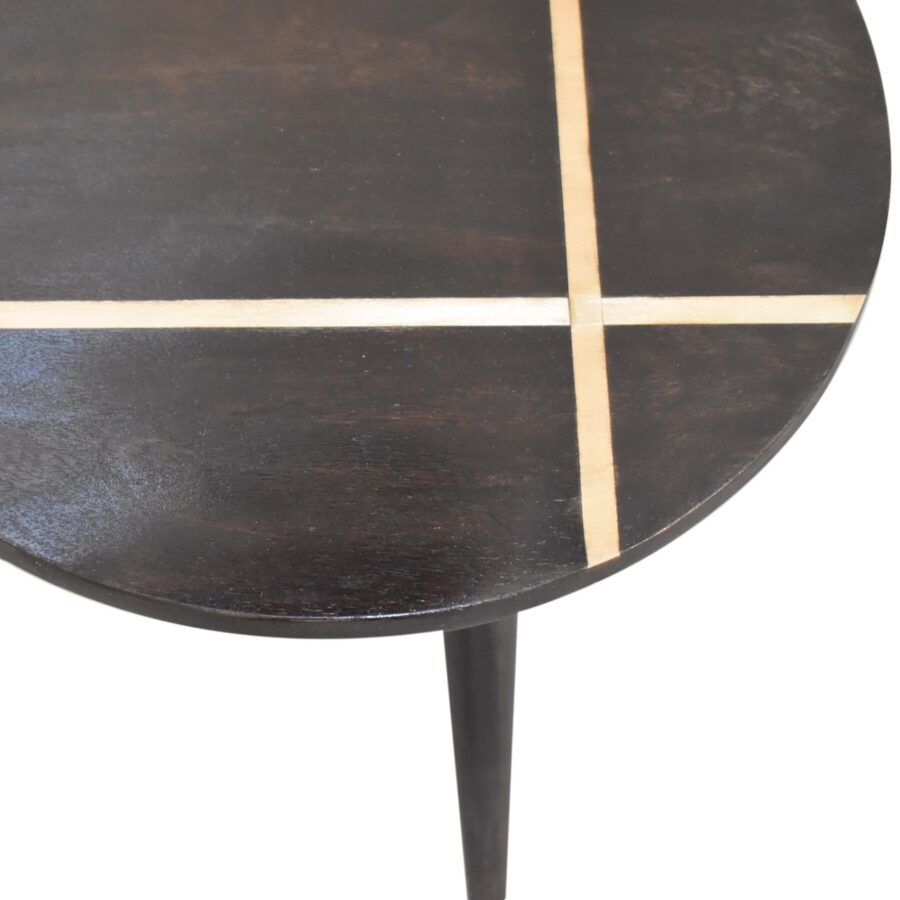 in1079 walnut gold inlay end table