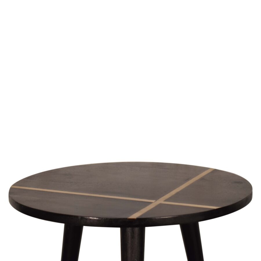 in1079 walnut gold inlay end table