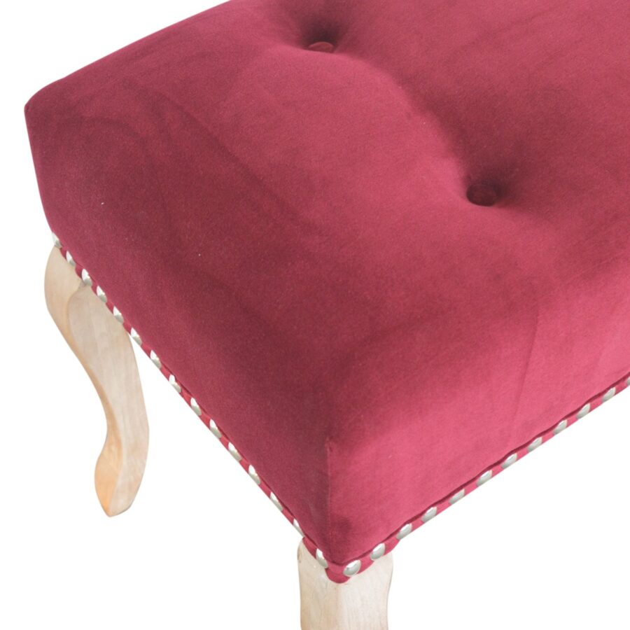 in1416 french style wine red bench
