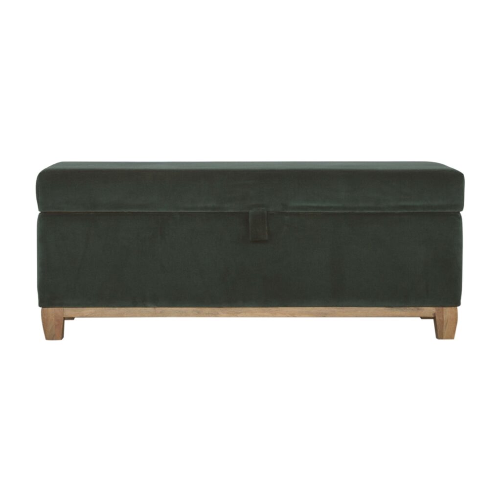 in1528 emerald cotton velvet storage box