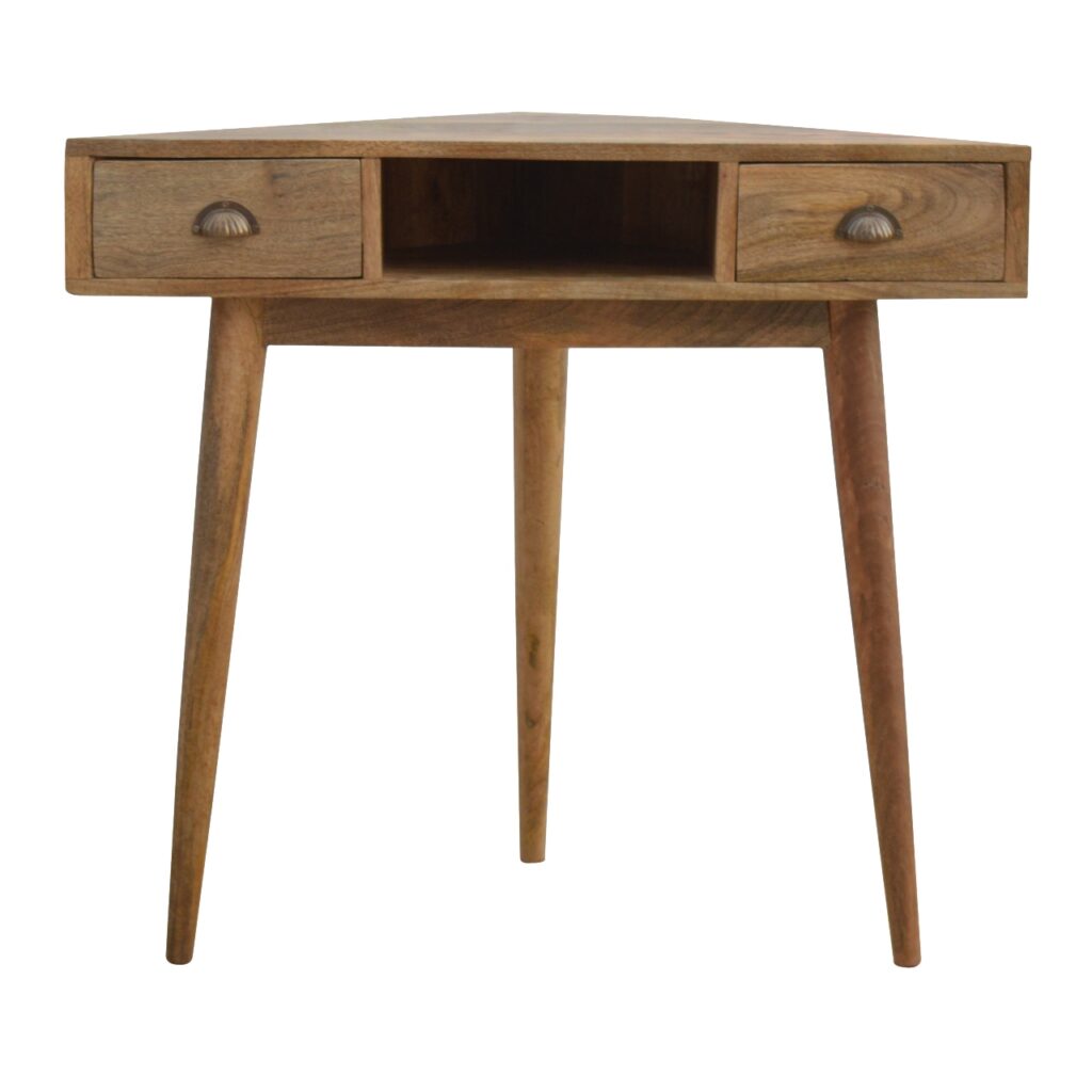 solid wood corner writing desk