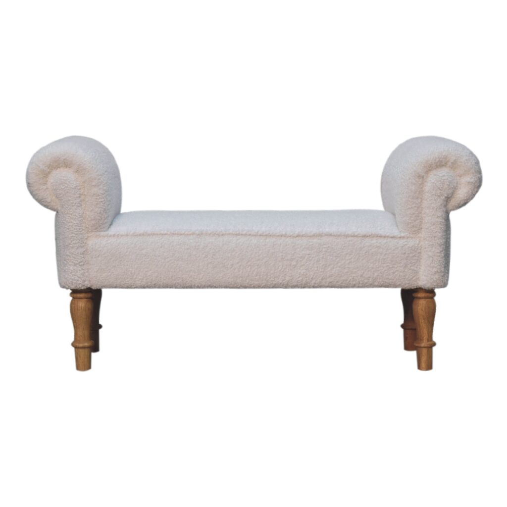 in3527 cream boucle double bed