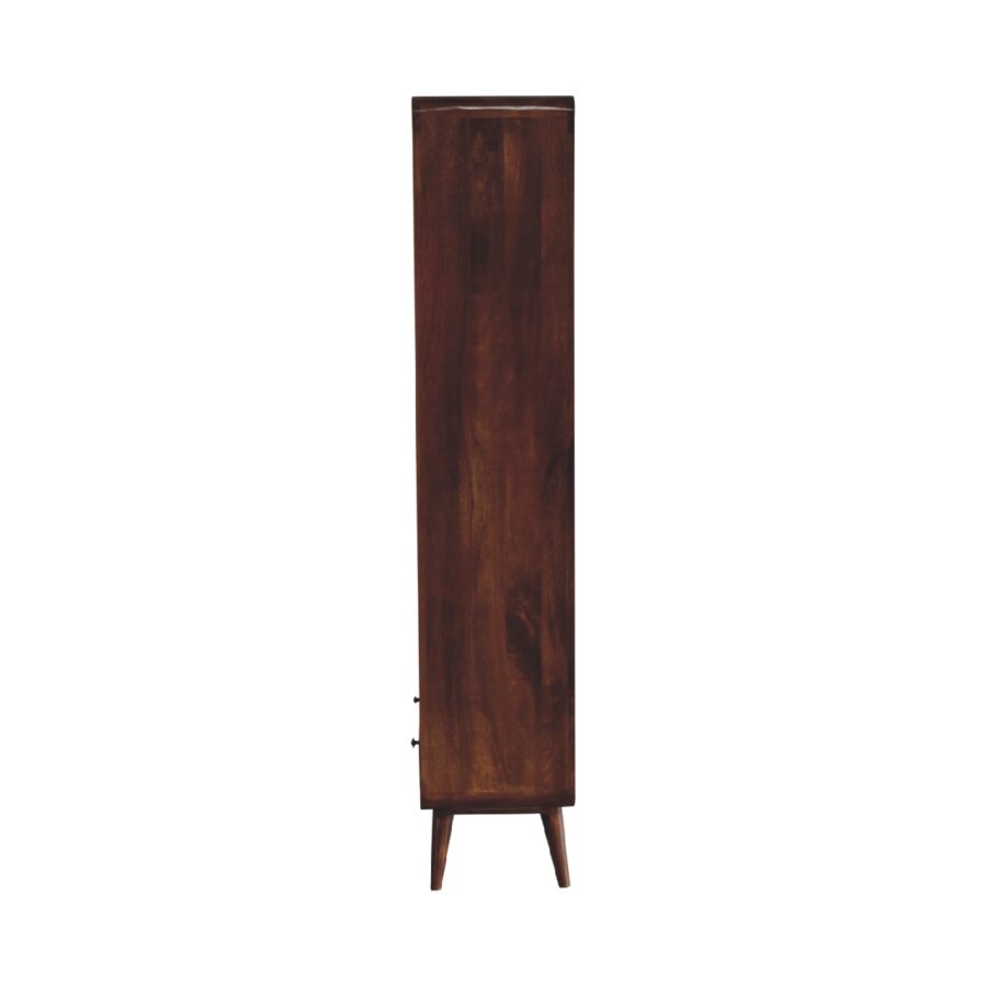in3590 curved chestnut bookcase