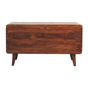 in3593 curved chestnut blanket box