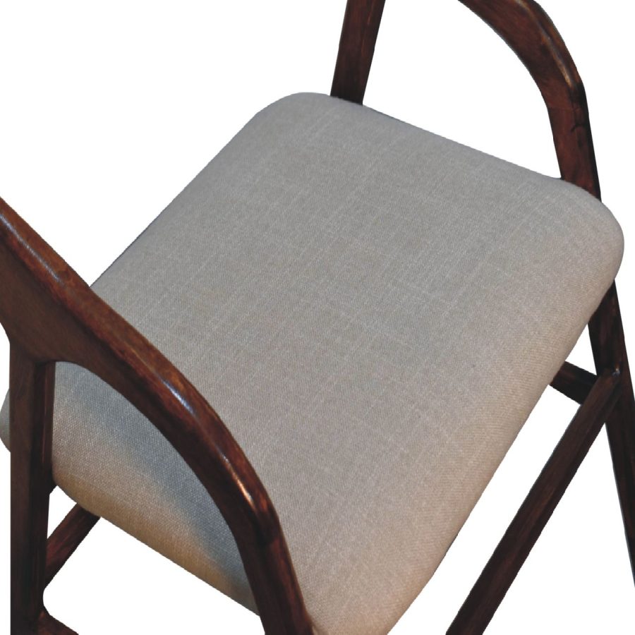 Chestnut Linen Deco Chair - Image 6