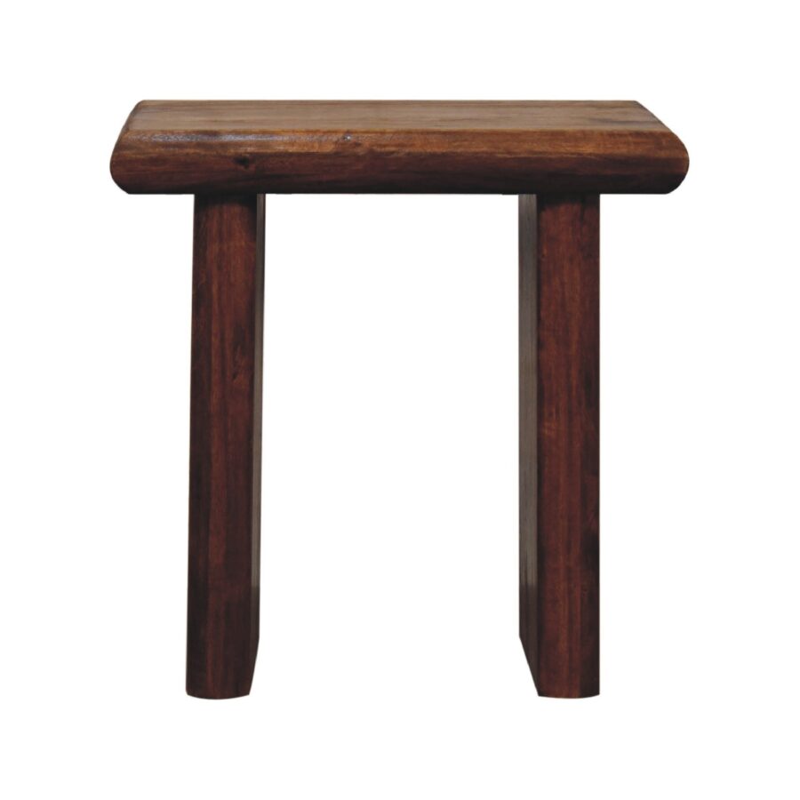 Solid wood brown side table.