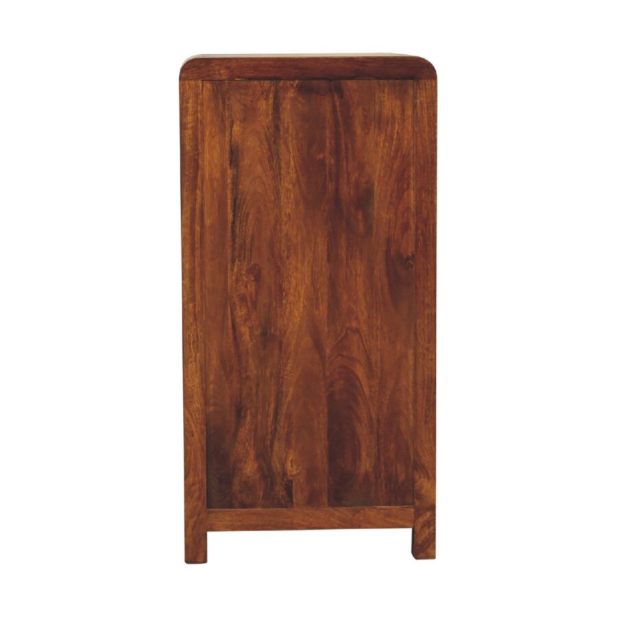 Antique wooden wardrobe, rich mahogany finish.
