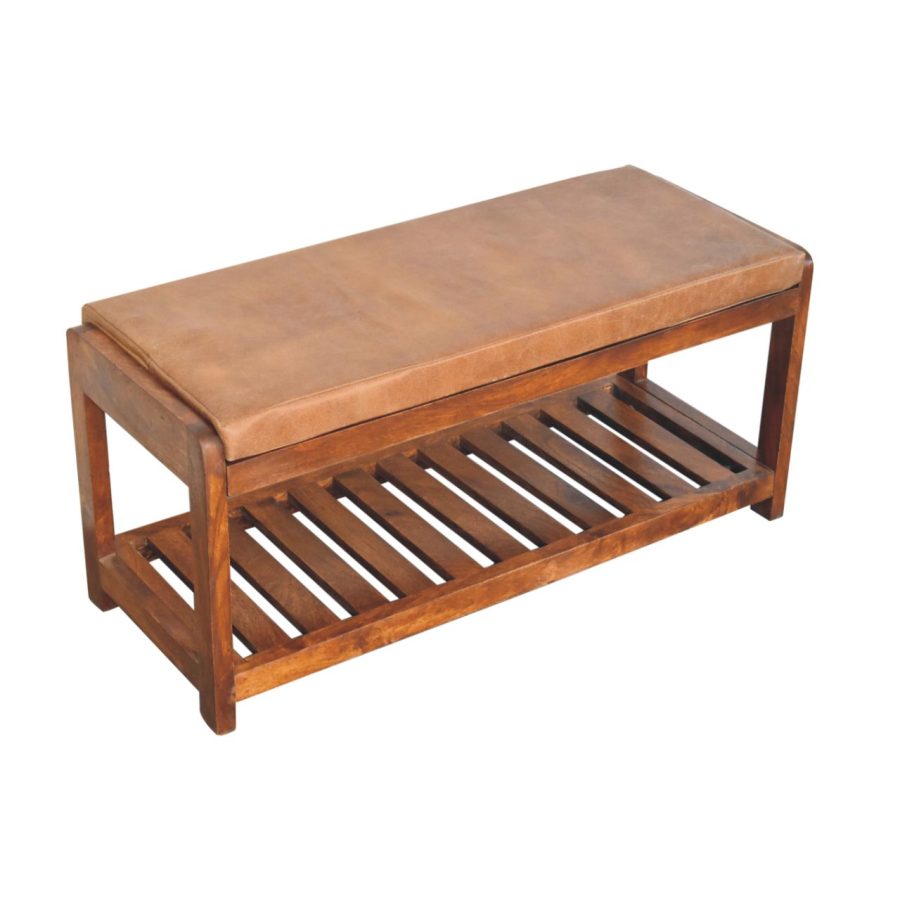 Buffalo Slatted Hallway Bench - Image 7