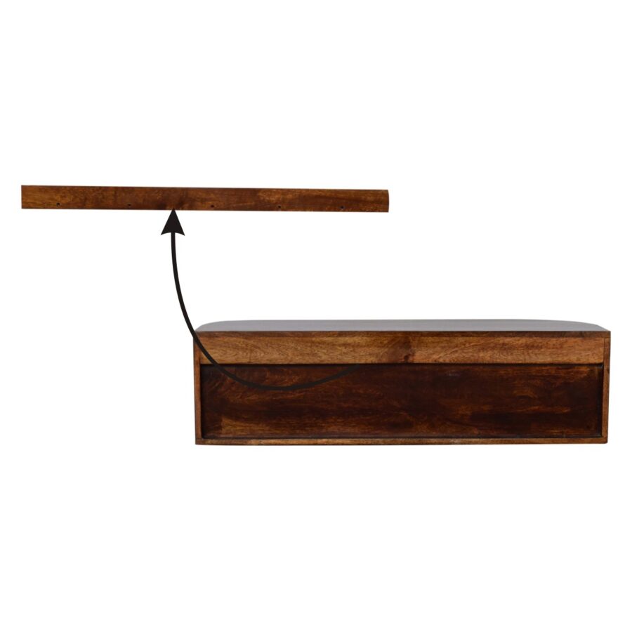 Chunky Chestnut Floating Bedside - Image 11