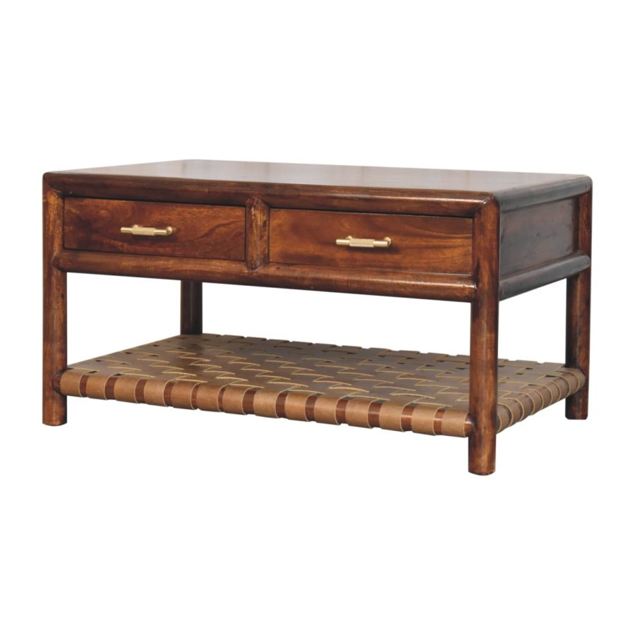 Regency Woven Console Table with 2 drawers - Image 3