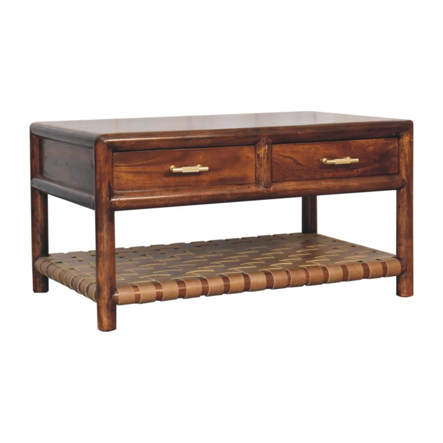 Regency Woven Console Table with 2 drawers - Image 4