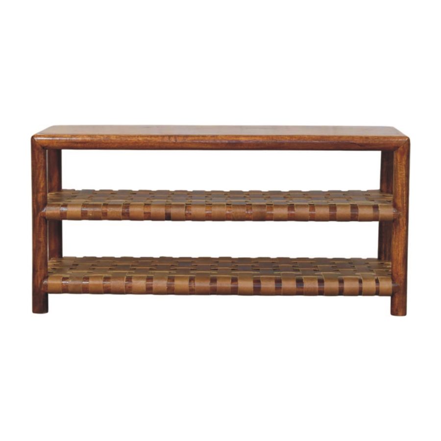 Regency Woven Chestnut 2 slot Shoe Rack