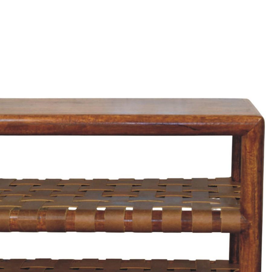 Regency Woven Chestnut 2 slot Shoe Rack - Image 5