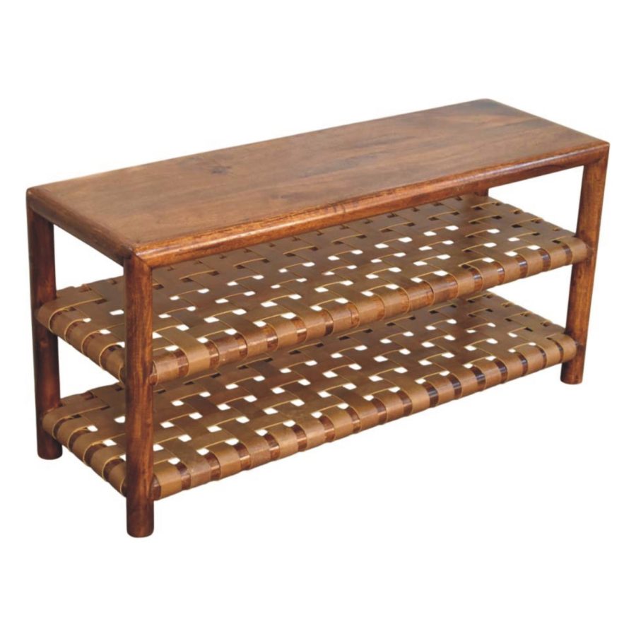 Regency Woven Chestnut 2 slot Shoe Rack - Image 6