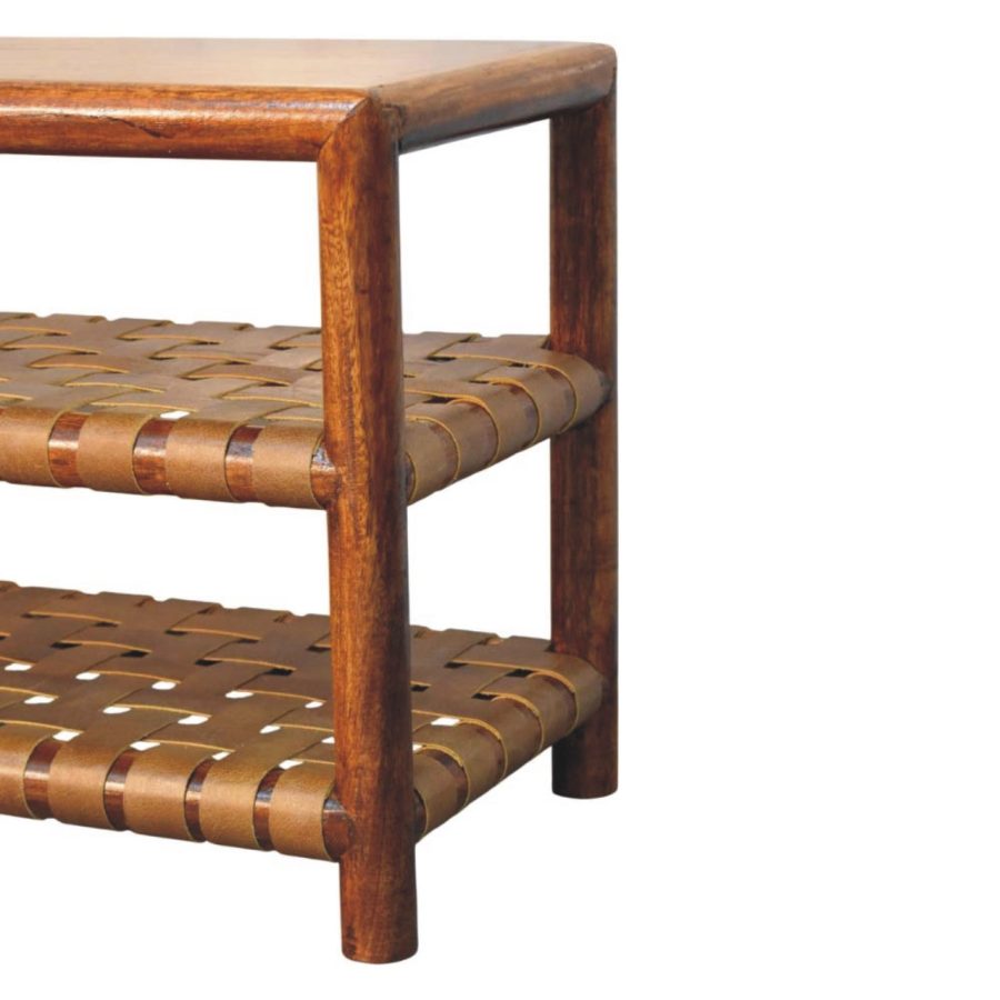 Regency Woven Chestnut 2 slot Shoe Rack - Image 8