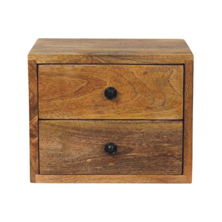 Solis 2-Drawer Oak-ish Wall Mounted Nightstand