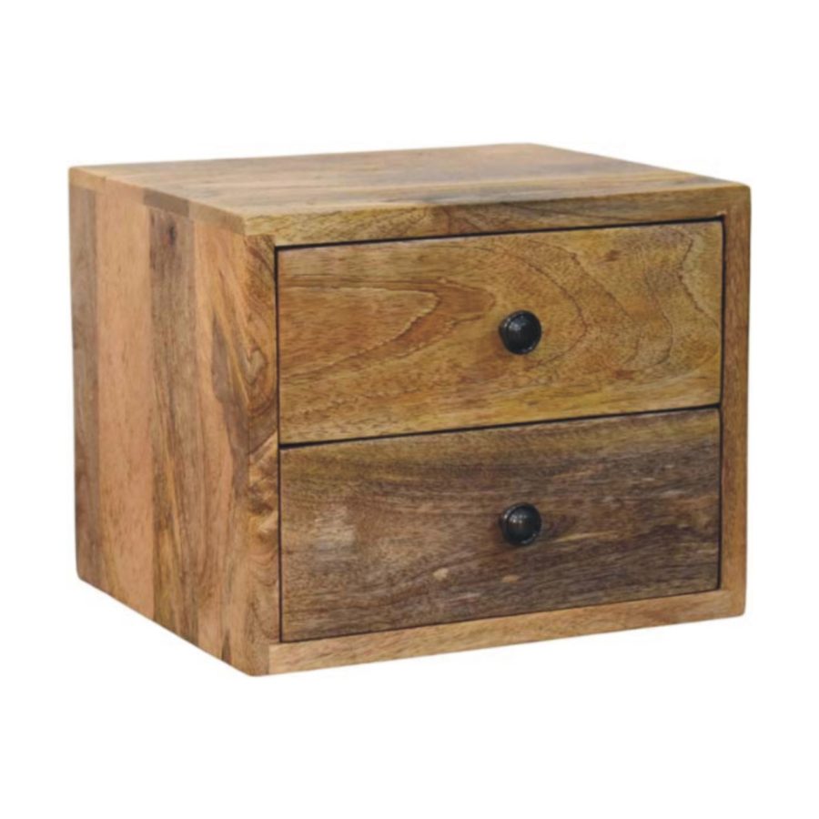 Solis 2-Drawer Oak-ish Wall Mounted Nightstand - Image 3