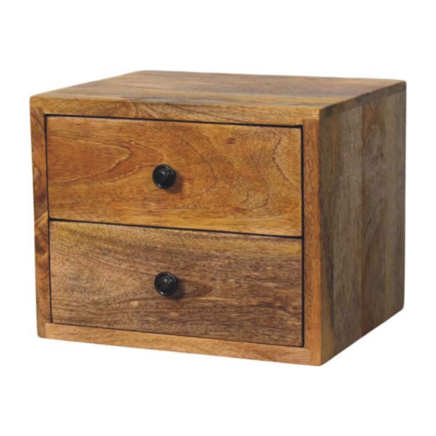 Solis 2-Drawer Oak-ish Wall Mounted Nightstand - Image 4