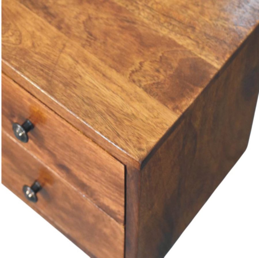 Solis 2-Drawer Chestnut Wall Mounted Nightstand - Image 8