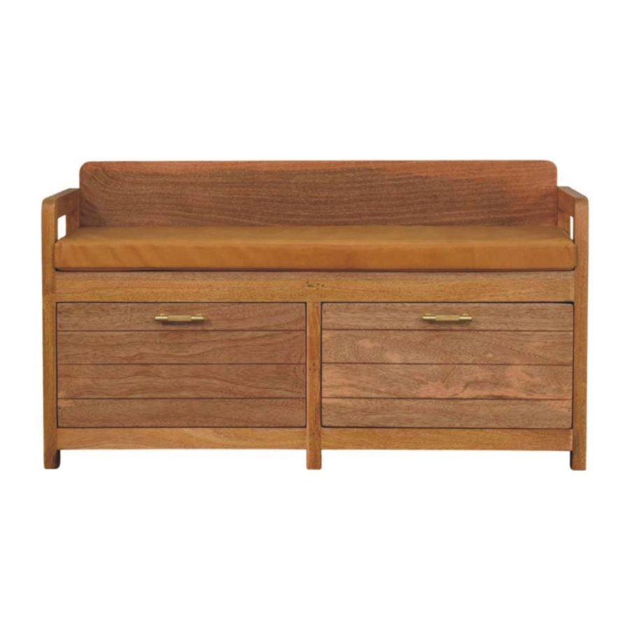 Oxford Oak-ish 2 Drawer Storage Bench