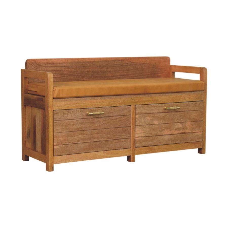 Oxford Oak-ish 2 Drawer Storage Bench - Image 4