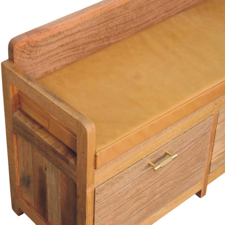 Oxford Oak-ish 2 Drawer Storage Bench - Image 6