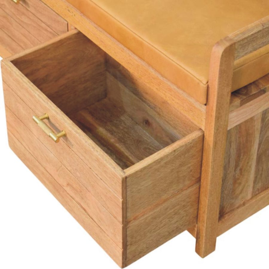 Oxford Oak-ish 2 Drawer Storage Bench - Image 7