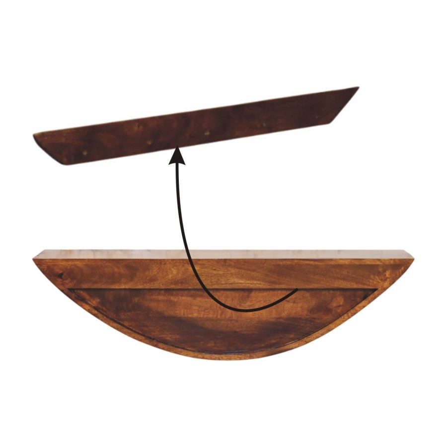 Crescent Floating Wall Shelf - Image 11